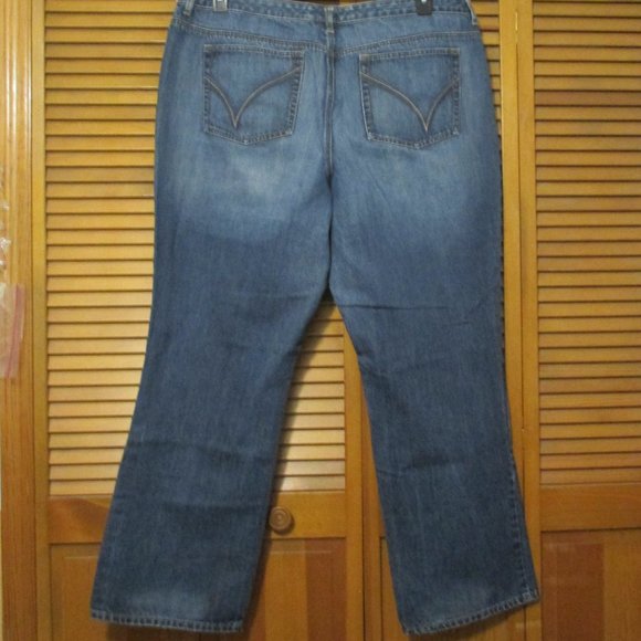 Venezia jeans Rigid Bootcut denim blue jeans with stretch like new size 26W - Picture 5 of 7